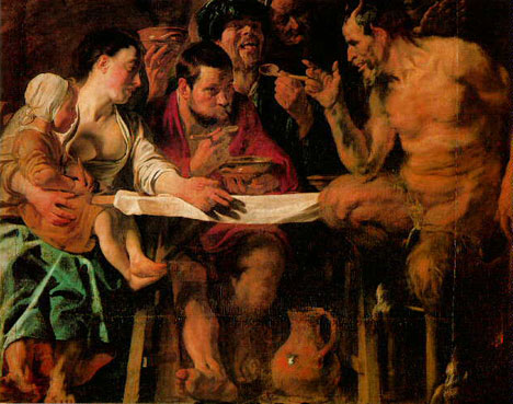 Satyr at the Peasant’s House, Jordaens. Source: State Pushkin Museum of Fine Arts
