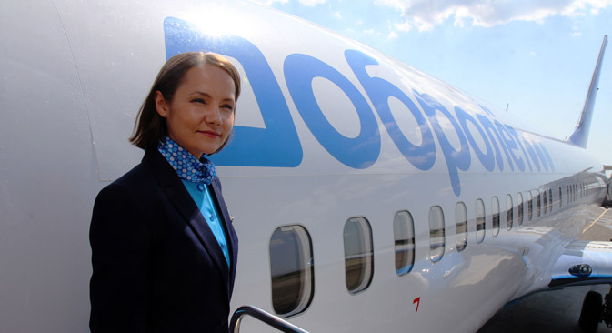 The Dobrolet Airline in the airport of Simferopol. Source: RIA Novosti