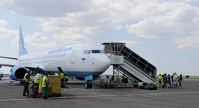 Dobrolet, Russia’s only low-cost airline, has suspended its operations due to EU sanctions on August 3. Source: AP