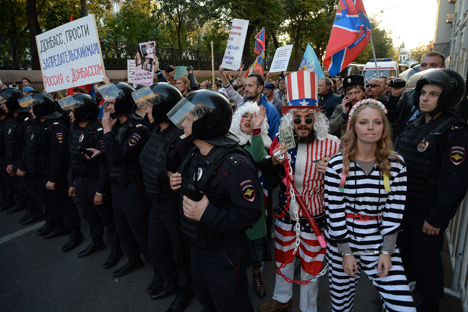 Peace March took place in Moscow on Sunday. Source: RIA Novosti