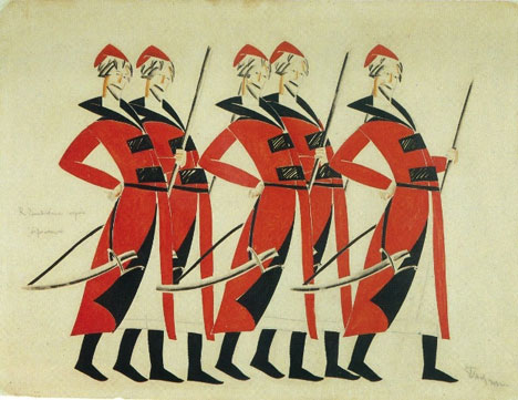 Vladimir Tatlin, Costume design for Life for the Tsar, 1913-1915. Source: A. A. Bakhrushin State Central Theatre Museum. 