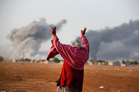 Kobani, also known as Ayn Arab, and its surrounding areas, has been under assault by extremists of the Islamic State group since mid-September and is being defended by Kurdish fighters. Source: AP
