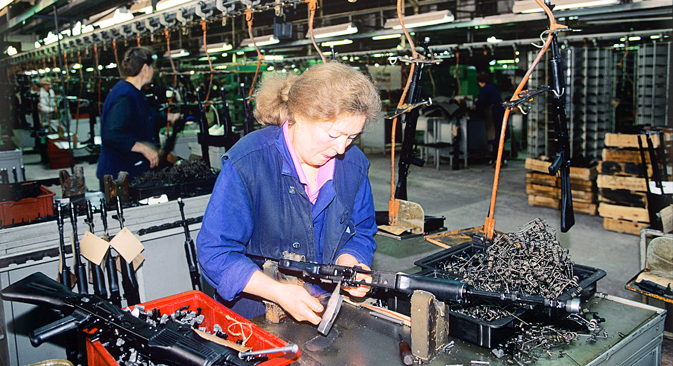 Production of AK-47, at the Izhevsk Machine Building Factory. Source: Vladimir Vyatkin / RIA Novosti