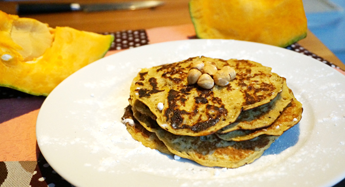Pancakes from pumpkin puree. Source: Anna Kharzeeva