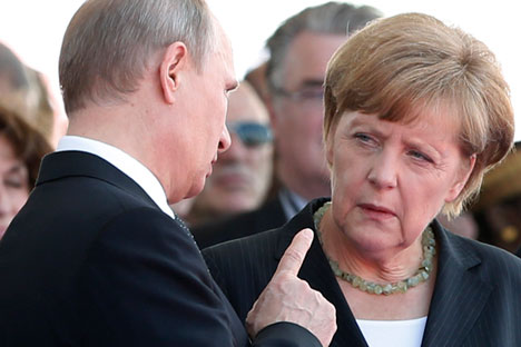 Merkel repetiu ainda que a Europa não pode considerar o levantamento das sanções contra a Rússia Foto: Reuters
