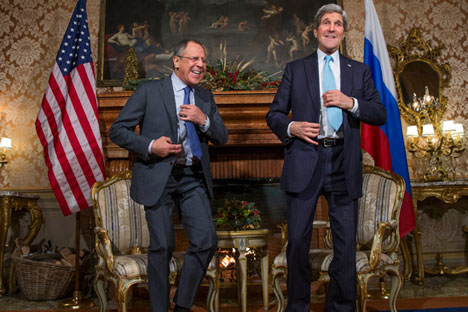 A reunião entre os chefes dos órgãos diplomáticos da Rússia e dos EUA foi realizada no último dia 14 Foto: Reuters