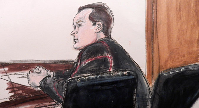 Yevgeny Buryakov appears in federal court in Manhattan on Jan 26 after his arrest earlier in the day in connection with a Cold War-style Russian spy ring that spoke in code, passed messages concealed in bags and magazines, and tried to recruit people with ties to an unnamed New York City university, according to authorities. Source: AP
