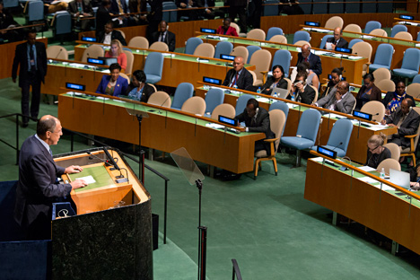 Der russische Außenminister Sergej Lawrow während der Sitzung des UN-Sicherheitsrats. Foto: AP