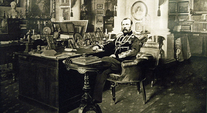 Emperor Alexander II in his study. Photograph by Levitsky & Son, 1880. Source:  Dmitry Korobeinikov / RIA Novosti