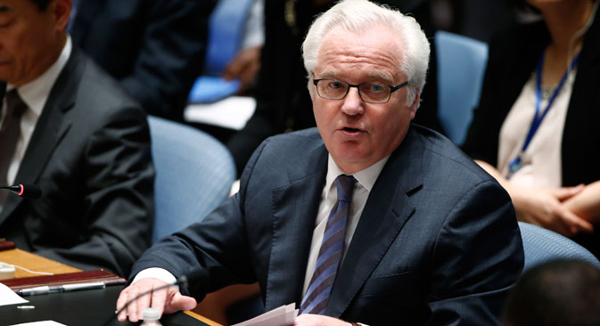 Russian Permanent Representative to the UN Vitaly Churkin. Source: Reuters