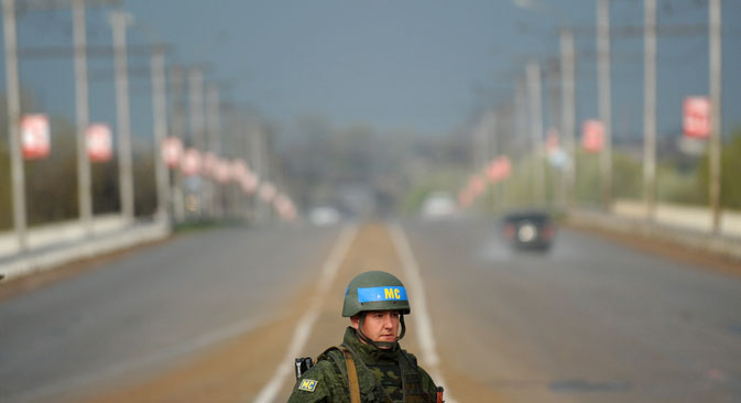 Ukrainian President Petro Poroshenko announced that the best solution for Ukraine would be an "EU police mission." Source: Sergey Karpov / TASS