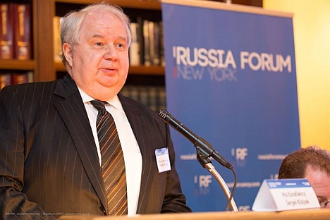 As Ambassador Alexander Kislyak noted in his opening remarks, Russia is still “open for business” and there’s no need to fear a return of the Cold War. Source: Russia Forum New York