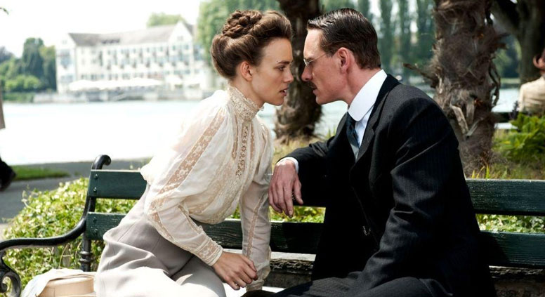 Sabina Spielrein (Kira Knightly) with Carl Jung (Michael Fassbender) in 'A Dangerous Method.' Source: kinopoisk.ru)