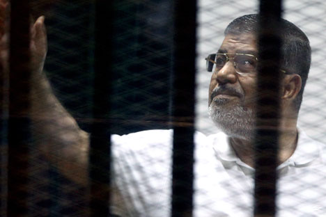 Der ehemalige Präsident Ägyptens Mohammed Mursi wurde zu 20 Jahren Gefängnishaft verurteilt. Foto: EPA