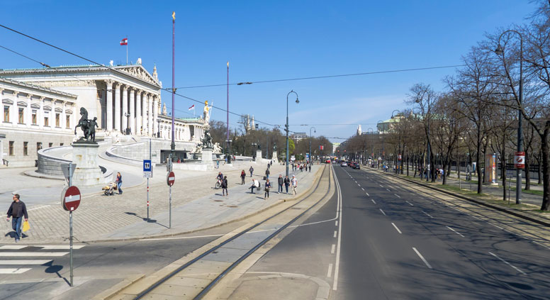 The Ring Road, famous Vienna's street opened on May 1, 1865. Source: wikipedia