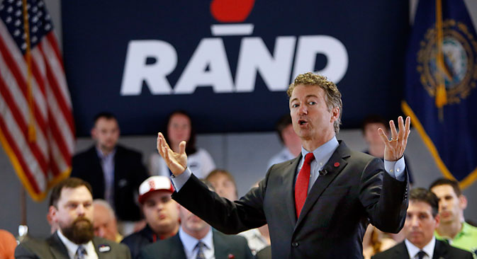 Republican Senator Rand Paul. Source: AP