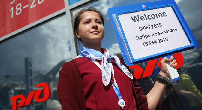 SPIEF 2015 participants arrive in St. Petersburg, June 17, 2015. Source: Vladimir Smirnov / TASS 