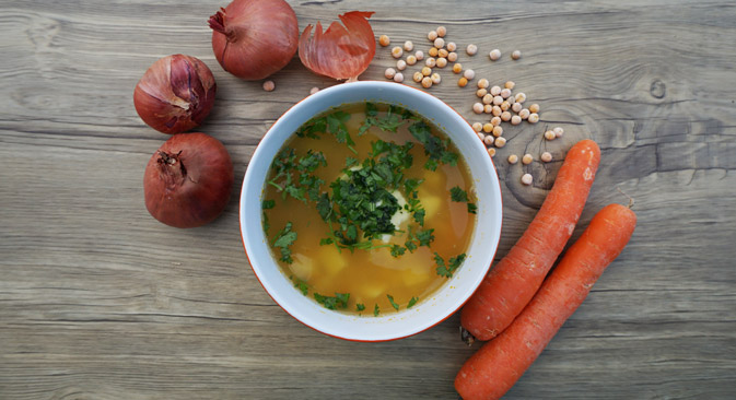 Green pea soup. Source: Anna Kharzeeva