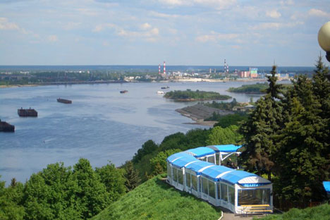 El río Volga a su paso por Nizhni Nóvgorod. Fuente: Wikicommons/ Vladímir Menkov