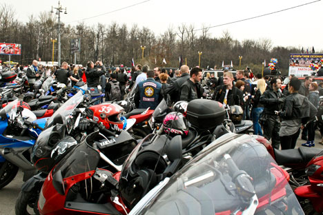Concentración de motos en Moscú. Fuente: Anastasia Yúdina.