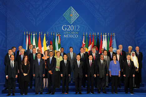 Reunión del G 20 en México. Fuente: Flickr.