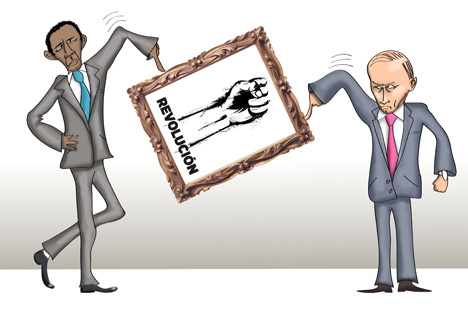 Moscú, Pekín y otros países BRICS son partidarios de conservar el principio de no injerencia en los asuntos internos de estados soberanos. Dibujo de Niyaz Karim.