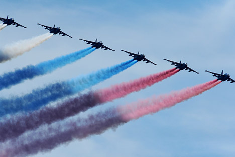 Demostración aérea. Fuente: Ramil Sitdikov/ RIA Novosti.