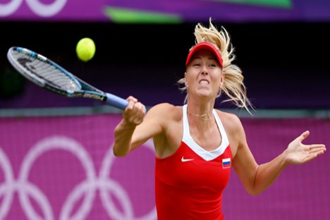 María Sharapova, durante la final olímpica ante Serena Williams. Fuente: london2012.com.