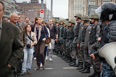 cada vez hay menos gente y que los ánimos han perdido fuerza. Fuente: Ruslan Sukhushin / RBTH.