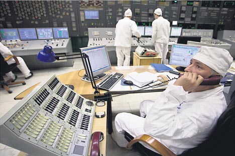 El departamento de control de la central nuclear. Fuente: ITAR-TASS.