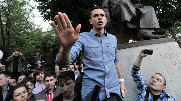 Iliá Yashin, uno de los líderes del movimiento Solidaridad. Fuente: Alexey Kudenko / Ria