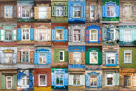 El proyecto de Iván Jafizov, nalichniki.com recoge miles de fotos por toda Rusia de adornos de madera tallada alrededor de las ventanas. Fuente: Iván Jafizov
