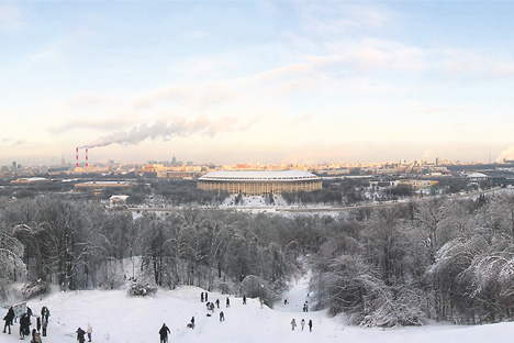 Las colinas Vorobiovy es uno de los lugares favoritos de los moscovitas. Allí las familias suelen disfrutar del invierno montando en trineos, esquiando y patinando sobre hielo. Fuente: M.Julia