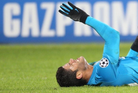 El brasileño Hulk, el fichaje más caro de la historia del fútbol ruso, lleva sólo 4 goles en 15 partidos. Fuente: fc-zenit.ru