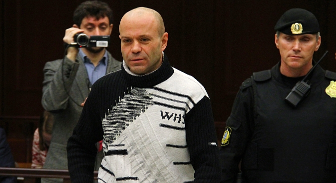 El exagente de policía, Dmitry Pavlyuchenkov, condenado a 11 años de prisión por el asesinato de Politkovskaya. Fuente: ITAR-TASS