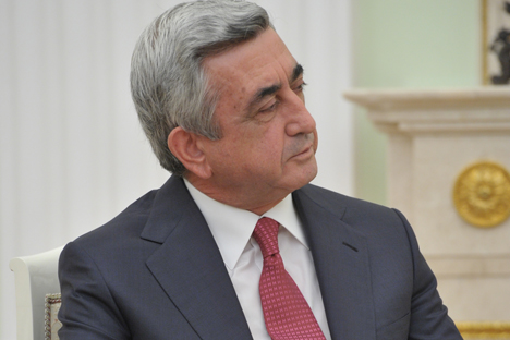 El presidente armenio Serzh Sargsián. Fuente: ITAR-TASS