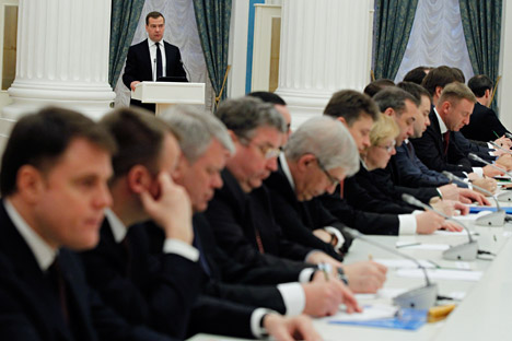 Medvedev se tornou primeiro-ministro em maio de 2012 depois de seu antecessor, Vladímir Pútin, assumir a presidência do país Foto: ITAR-TASS
