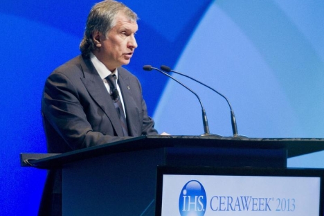 El jefe de la petrolera rusa ROSNEFT, Ígor Sechin. Fuente: Reuters