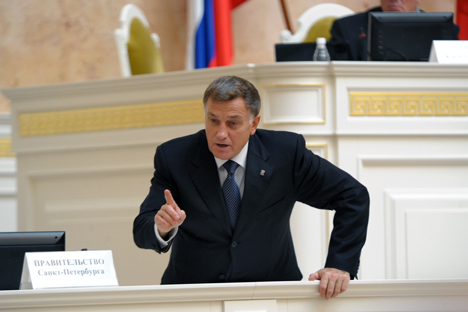 Viatcheslav Makarov, presidente da Assambléia Legislativa de São Petersburgo. Foto: Kommersant
