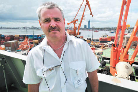 Serguéi Lukiánov, capitán del buque Akademik Tryoshnikov. Fuente: Marcelo López.