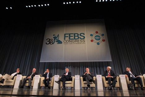 El congreso internacional de las Federaciones Bioquímicas de Europa reúne en San Petersburgo a importantes científicos. Fuente: ITAR-TASS