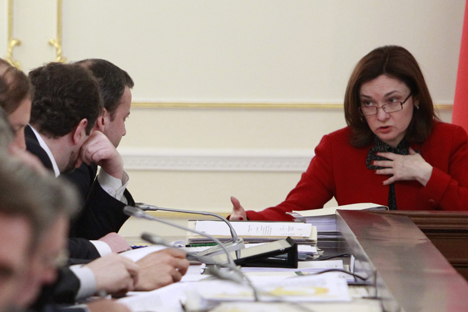La directora del Banco Central de Rusia, Elvira Nabiullina. Fuente: RG.