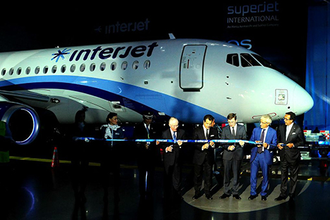 La aerolínea mexicana Interjet espera abrir nuevas rutas en toda la república con estas aeronaves rusas. Fuente: Servicio de prensa de Interjet