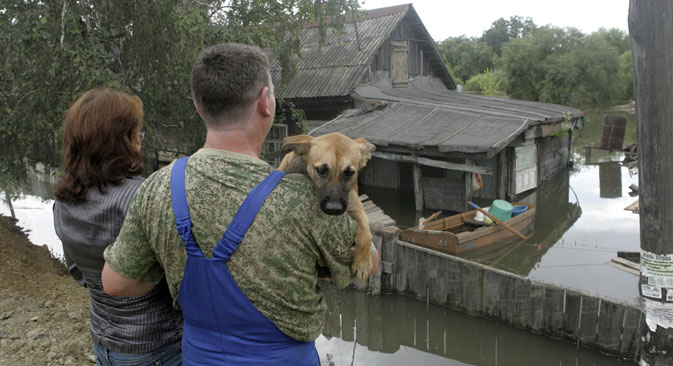Russlands Ferner Osten wurde dieses Jahr vom stärksten Hochwasser seit Beginn der Aufzeichnungen betroffen. Foto: AP 
