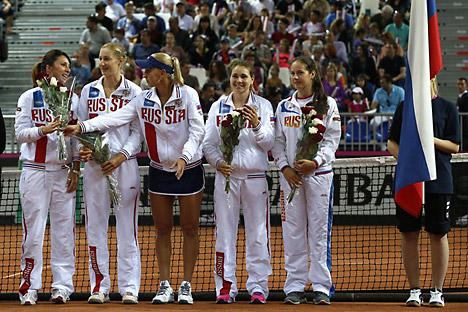 Paula Ormaechea y María Irigoyen lucharon cada punto, pero no lograron meter a su selección en la élite de la Copa Federación. Fuente: Serguéi Kivrin / fedcup.com