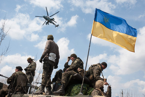 Operação no sudeste da Ucrânia está mergulhando o país em um conflito civil Foto: AP