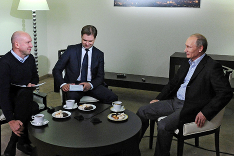 Vladímir Putin concede una entrevista antes de viajar a la cumbre del G20 en Brisbane, Australia. Fuente: Mijaíl Kleméntiev / Ria Novosti