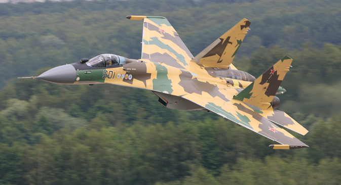 El caza polivalente Su-35. Fuente: sukhoi.org