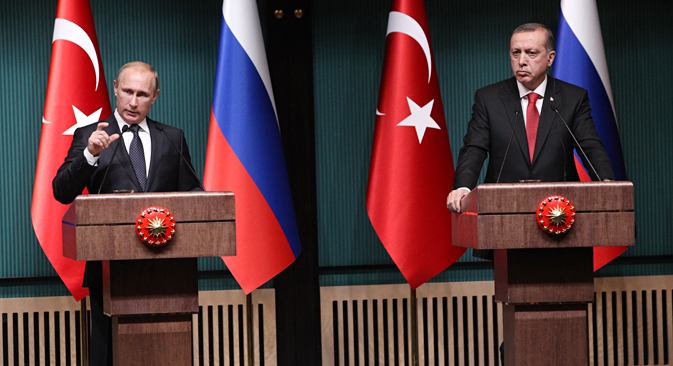 Putin y Erdoğan acuerdan una alternativa al gasoducto South Stream. Fuente: Konstantín Zavrazhin / RG