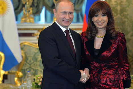 Visita de Cristina Kirchner a Moscou resultou em um pacote de tratados importantes Foto: RIA Nóvosti